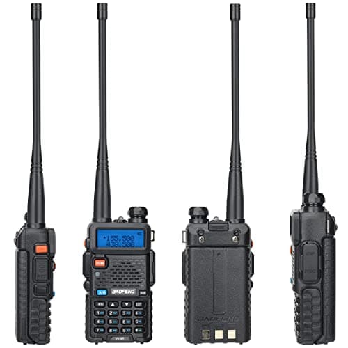 Baofeng UV-5R Radio Ham Radio Handheld Long Range UV5R Dual Band VHF UHF Rechargeable Two Way Radio Walkie Talkies for Adults with Earpiece Full Kit for Camping Hunting Survival Gear,2Pack 4