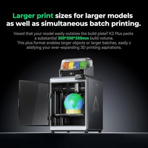 Creality K2 Plus Combo 3D Printer, Multi Color Printing with New CFS 600mm/s High-Speed Full Auto-Leveling Dual Al Camera Next-Gen Direct Drive Extruder Large Build Volume 13.78x13.78x13.78inch 3