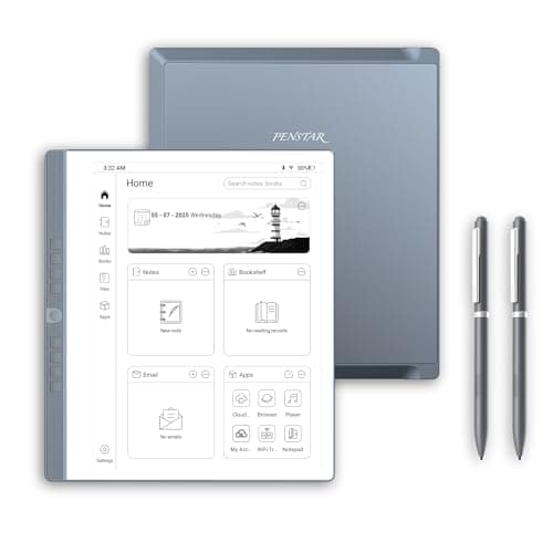 Penstar eNote 2 Paper Tablet Bundle, 10.3-inch Pen Only Writing Tablet, Electronic Notebook Digital Notepad, 300 PPI 4GB 128G E-Ink Reader with Folio Cover & Two B5 Pens