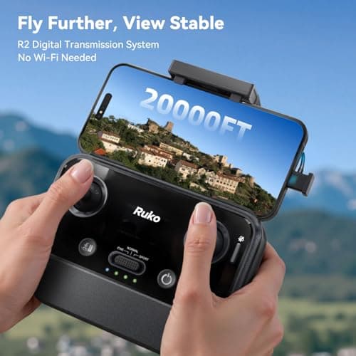Ruko U11MINI 4K, Drones with Camera for Adults 4K Video 8K Photo, Under 249g, 3-Axis Gimbal EIS, 20000ft FPV Transmission, AI Takeoff/Landing, Auto Return, GPS with Beeper, Beginner (96-Min Flight) 5