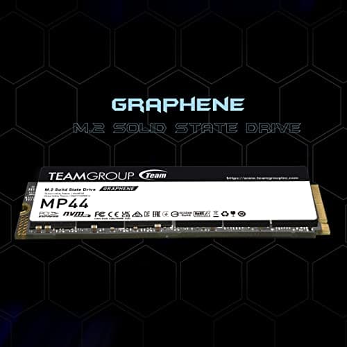 TEAMGROUP MP44 1TB SLC Cache Gen 4x4 M.2 2280 PCIe 4.0 with NVMe Laptop Desktop NUC NAS SSD (R/W Speed up to 7000/6000MB/s) TM8FPW001T0C101 4
