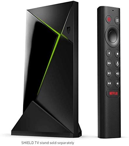 NVIDIA SHIELD Android TV Pro Streaming Media Player; 4K HDR movies, live sports, Dolby Vision-Atmos, AI-enhanced upscaling, GeForce NOW cloud gaming, Google Assistant Built-In, Works with Alexa 2