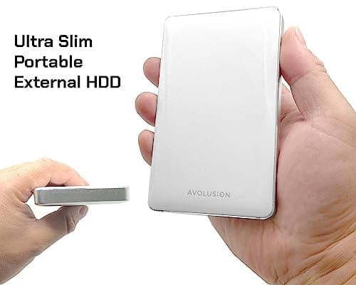 Avolusion T1 Series 1TB USB 3.0 Portable External Gaming Hard Drive - White (for PS4 / PS5 Pre-Formatted) - 2 Year Warranty (Renewed) 5
