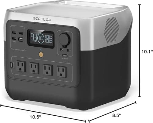 EF ECOFLOW Portable Power Station RIVER 2 Pro, 768Wh LiFePO4 Battery, 70 Min Fast Charging, 4X800W (X-Boost 1600W) AC Outlets, Solar Generator for Outdoor Camping/RVs/Home Use Black 3