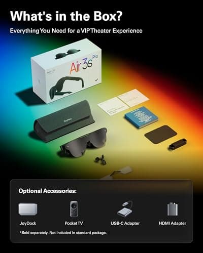 [New] RayNeo Air 3s Pro AR/XR Glasses - 201'' 1200 Nits 120Hz HueView 2.0 Video Display, Smart Gaming Glasses for iPhone 17,16,15/Android/Mac/Switch 2/PS5/SteamDeck - Next-Gen Personal Theater 5