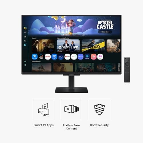 Samsung 27-Inch M5 (M50F) Series FHD Smart Monitor with Streaming TV, Speakers, HDR10, Gaming Hub, Multiple Ports, Workout Tracker, Vision Accessibility Tools, Black, LS27FM502ENXZA 2