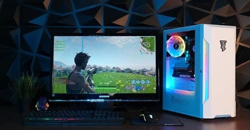 ViprTech Rebel 4.0 Gaming PC - AMD Ryzen 7 (4.1Ghz Turbo), RTX 4060 8GB, 32GB DDR4 3200, 1TB NVMe SSD, VR-Ready, Streaming, WiFi BT, RGB, Win 11 Pro, Prebuilt Desktop Computer White 2