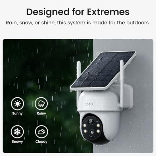 aosu Security Cameras Wireless Outdoor, 6-Cam Kit, No Subscription, aosuBase Expandable to 1TB (32GB Built-in), 5MP Solar Camera Wireless Outdoor, 360° Pan & Tilt, Human Auto Tracking, Easy Setup 5