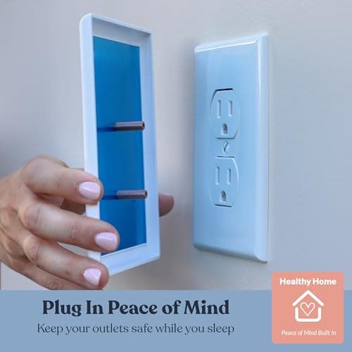 EMF Protection Outlet Cover – EMF Blocking Device for Bedrooms, Home Offices & Nursery Spaces – Helps Minimize Electromagnetic Fields from Wall Outlets (White, 2-Pack) 3