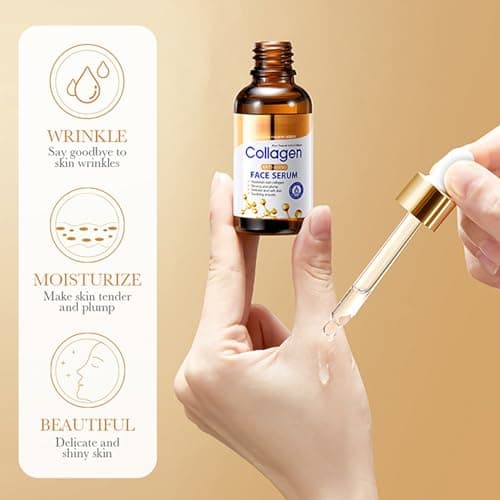 Collagen Skin Care Set, 6Pcs Anti Aging Face Care Sets for Women, Firming Skin, Shrink Pores, Smooth Wrinkles, Hydrating Skin Care Set Include Serum Face Cream Eye Cream Toner Cleanser Facial Mask1 3