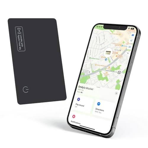 Eelexa Wallet Tracker Card, Rechargeable Thin Finder, Works with Apple Find My (iOS Only), Item Locator for Luggage Tags, Passports, Phone, IP68 Waterproof