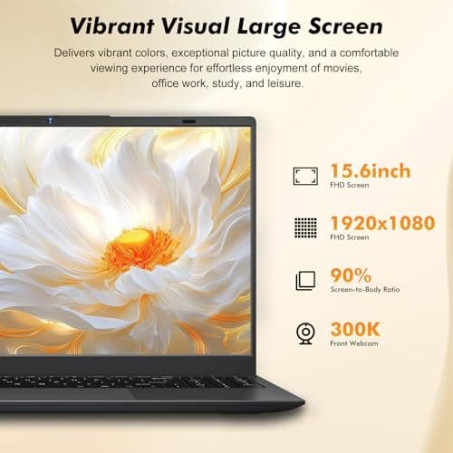 SHBIV Laptop Computer, Laptop with Gold 6500Y (Beat N5095, Up to 3.4GHz), 32GB RAM 512GB SSD, 1080P FHD IPS Display, Bluetooth, WiFi, HDMI, Type-C, 38WH Battery, Lightweight Laptops 2