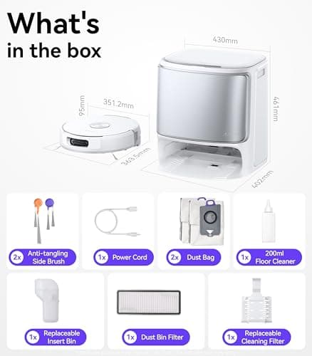 NARWAL Flow Robot Vacuum and Mop Combo, FlowWash Real-Time Self-Cleaning Track Mop, 22,000 Pa Suction, Dual-Camera AI Obstacle Avoidance, Carpet & Edge Cleaning, Self-Emptying Robot Vacuum 2