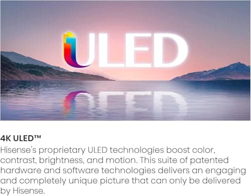 Hisense 50" Class U6HF Series (50U6HF, 2025) ULED 4K UHD Smart Fire TV, Voice Remote with Alexa, QLED, Full Array Local Dimming, Dolby Vision, HDR 10+, Quantum Dot for Enhanced Color, Game Mode Plus 5