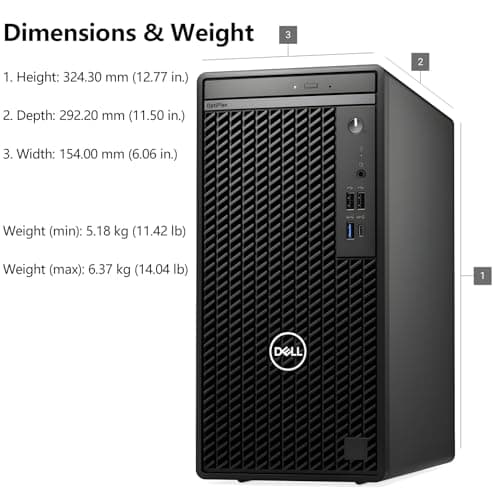 Dell Pro Tower PC Business Desktop Computer, 14th Gen Intel 14-Core i5-14500 vPro, 16GB DDR5 RAM, 1TB PCIe SSD, RJ-45, HDMI, DisplayPort, Type-C, Windows 11 Pro 4