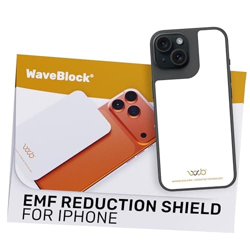 WAVEBLOCK EMF Blocker for Cell Phone - Made for iPhone 15 - The Only Patented, Real Scientifically Backed, Lab-Tested 5G-Shield Sticker to Protect You & Your Loved Ones - USA Made White