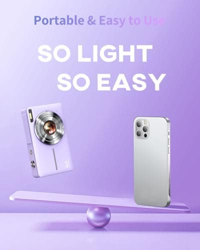 Digital Camera, Kids Camera FHD 1080P Point and Shoot Camera with 16X Zoom Anti Shake, Small Compact Camera for Teen Starter Children Kid Student Girl Boy(Purple) 3