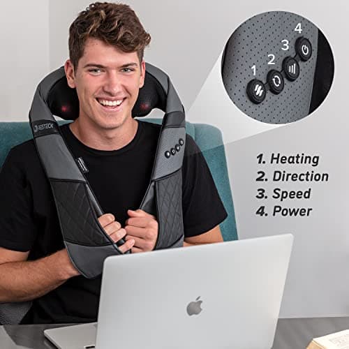 RESTECK Massagers for Neck and Back with Heat - Deep Tissue 3D Kneading Pillow, Electric Shiatsu Shoulder Massage, Foot, Legs,Body - Relieve Muscle Pain - Office, Home & Car 8