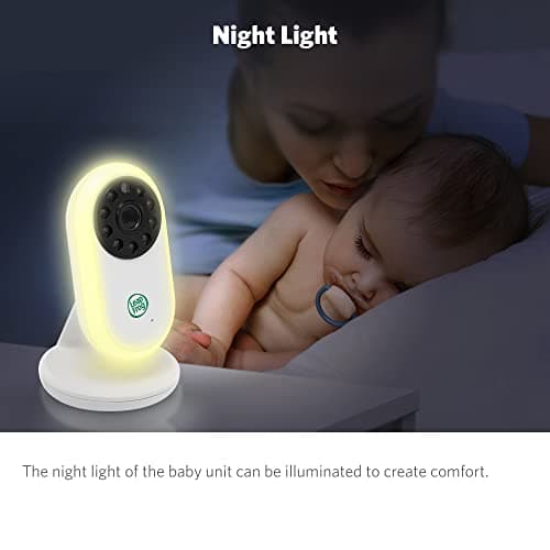 LeapFrog LF2423 Baby Monitor, 2.8” Screen Video Monitor with Camera, 2-Way Audio, 1000ft Range, Night Vision, Soothing Lullabies, Temperature Sensor, Secure Transmission No WiFi 4
