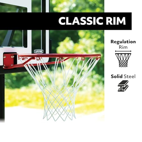 Lifetime Portable Basketball Hoop, Adjustable Height 7.5-10 Ft, 44 Inch Shatterproof Fusion Backboard, Base with Wheels 3