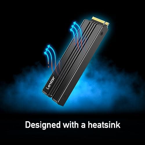 Lexar 2TB NM790 SSD with Heatsink PCIe Gen4 NVMe M.2 2280 Internal Solid State Drive, Up to 7400/6500 MB/s Read/Write, Compatible with PS5, for Gamers and Creators, Black (LNM790X002T-RN9NU) 5