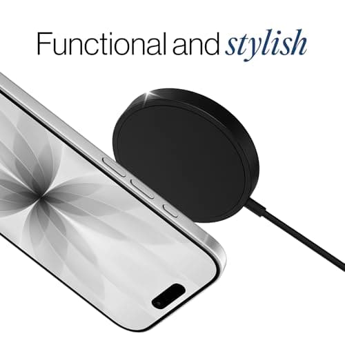 SPOTMINDERS Wireless Charger for iPhone, AirPods, Tracking Card 15W Flat Fast Charging Pad QI Compatible with Samsung, Android, Apple - Magsafe, Non-Slip Surface, Advanced Cooling - No AC Adapter 3