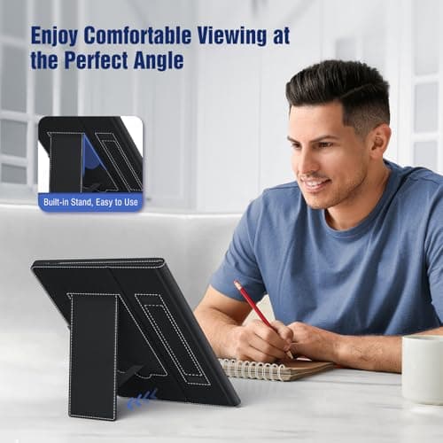 TiMOVO Universal Case for 10.1 Inch Android Tablet with Pen Loop, Lightweight Folding Stand Cover with Hand Strap for All 9.6"-11" Touchscreen Tablet, Black 4