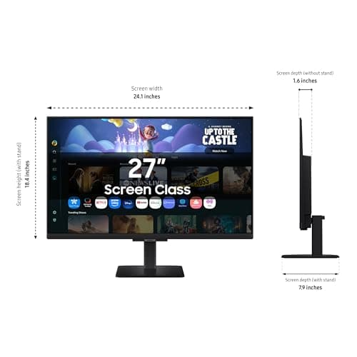 Samsung 27-Inch M5 (M50F) Series FHD Smart Monitor with Streaming TV, Speakers, HDR10, Gaming Hub, Multiple Ports, Workout Tracker, Vision Accessibility Tools, Black, LS27FM502ENXZA 4