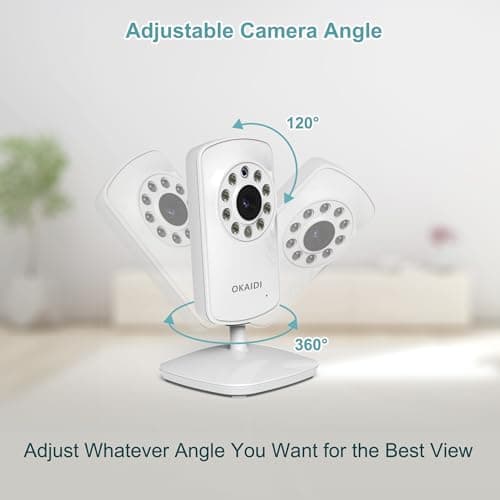 OKAIDI Video Baby Monitor with Camera and Audio, 2.4'' Portable Travel Baby Monitor No WiFi, Infrared Night Vision, VOX Mode, 1000ft Long Range, Ideal for Baby/Pet/Elderly 3