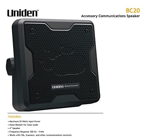 Uniden (BC20) Bearcat 20-Watt External Communications Speaker. Durable Rugged Design, Perfect for Amplifying Uniden Scanners, CB Radios, and Other Communications Receivers ,Black 2