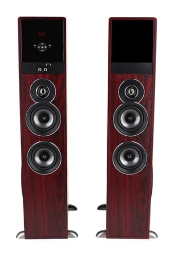 Rockville TM80C Powered Home Theater Tower Speaker System, Cherry Wood, 800W, 8" Subwoofers, Bluetooth, USB/SD Playback, FM Radio, Remote Control, Karaoke Ready, Perfect for Home Entertainment 2