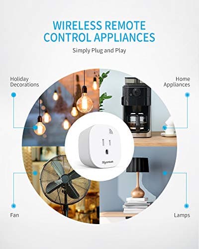 Syantek Remote Control Outlet Wireless Light Switch for Household Appliances, Expandable Remote Light Switch Kit, Up to 100 ft Range, FCC Certified, ETL Listed, White (3 Outlets + 1 Remotes) 3