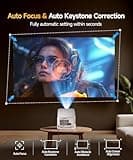 Android 14 Mini Projector with 4K 8K Support, Smart Projector with Wifi6 and Bluetooth5.4, 600 ANSI, Auto Focus & Obstacle Avoidance 1080P Portable Movie Proyector for Home Outdoor, Magcubic HY350Max 5