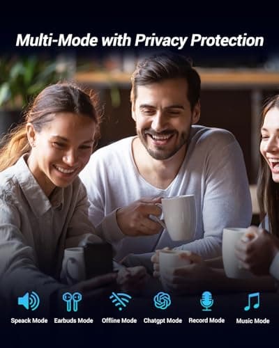 Wooask A8 Translation Earbuds, AI Translation Earbuds Real Time No APP Needed, No Subscription, 2025 Latest Two-Way Translator Device Support ChatGPT/Recording for Travel, Business, Learning Language 4