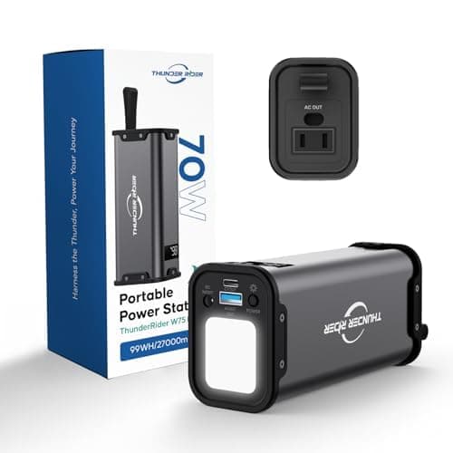Portable Power Station 99Wh 27000mAh Camping Lithium Battery Large Power Bank with AC Outlet 70W for Home Backup Outdoor Emergency RV Van Hunting