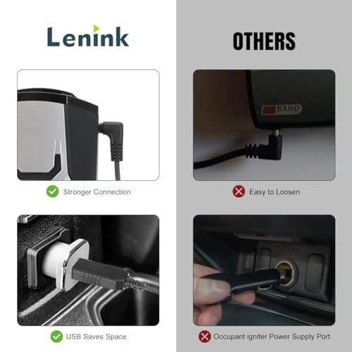 Lenink Power Cord Compatible with Cobra RAD 480i/350/380/450, Replacement Cord Cable USB Charger Compatible with Most Cobra Radar Detectors (1m/3.28ft) 4