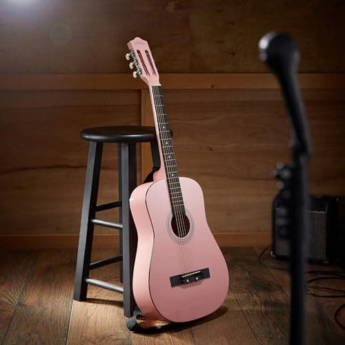 Ashthorpe 38-inch Beginner Acoustic Guitar Package (Pink), Basic Starter Kit w/Gig Bag, Strings, Strap, Tuner, Picks 4
