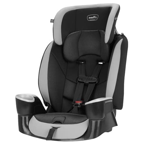 Evenflo High-Back Booster Car Seat with Harness, 22 to 110lbs, Maestro Sport, Granite Gray 4