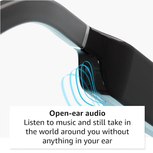 Amazon Echo Frames (newest model), Smart glasses with Alexa+ Early Access, Modern Rectangle frames in Charcoal Gray with polarized sunglass lenses 4