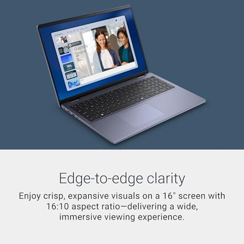Dell 16 Laptop DC16256-16.0-inch 16:10 FHD+ Anti-Glare Non-Touch 300nits Display, AMD Ryzen 7 250, AMD Radeon Graphics, 16GB Memory, 1TB SSD, Backlit English Keyboard with Fingerprint Reader 2