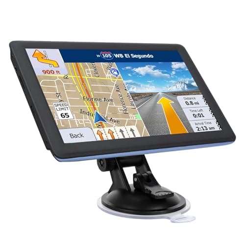 GPS Navigator for Car Truck RV - 7'' HD Touchscreen Navigation System, Latest 2025 Maps Free Lifetime Updates, Speed & Red Light Warning, Turn-by-Turn Voice Guidance, GPS Navigation for All Cars
