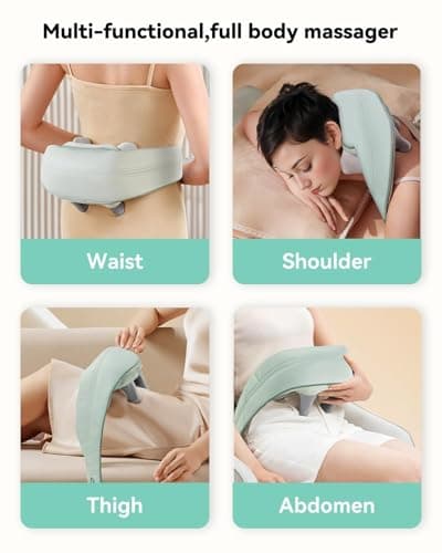 Snailax Cordless Neck Shoulder Massager with Heat, 4D Deep Tissue Kneading, Shiatsu Back Massager Pillow for Neck, Shoulder, Christmas Gifts for Men, Women 7