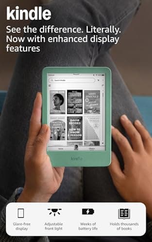 Like-New Amazon Kindle (16 GB) - Lightest and most compact Kindle, with glare-free display, faster page turns, adjustable front light, and long battery life - Matcha 5