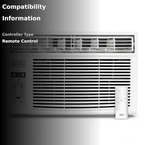 BLACK+DECKER Window Air Conditioner 8000 BTU, AC Window Unit Cools Up to 350 Square Feet, Window AC Unit with Remote Control, 3 Cooling Speeds and Fan Only Function, BD08WT6, White 3