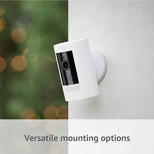 Ring Outdoor Cam (Stick Up Cam), Weather-resistant home or business security camera, outdoor ready, Live View, Color Night Vision, Two-Way Talk, motion alerts, Works with Alexa, White 3