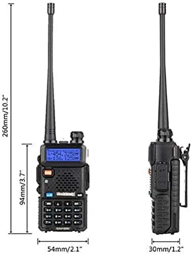 Baofeng UV-5R Two Way Radio Dual Band 144-148/420-450Mhz Walkie Talkie 1800mAh Li-ion Battery(Black) 4