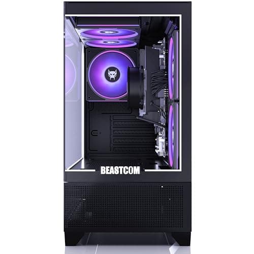 BEASTCOM Q3 Gaming PC Desktop Computer AMD Ryzen 5 3400G, 4K Vega Graphics, 16GB RAM, 1TB M.2 NVMe, 500W 80PLUS PSU, WiFi, Gaming Office Console, Towers Prebuilt PC 2