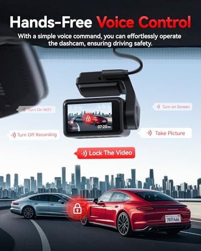 REDTIGER F4 Pro 4K Dash Cam Front and Rear, STARVIS 2 Sensor, 128GB Card Included, Built-in 5.8GHz WiFi6, 2.2inch Touch Screen Dash Camera for Cars, Voice Control, 24H Parking Mode 4