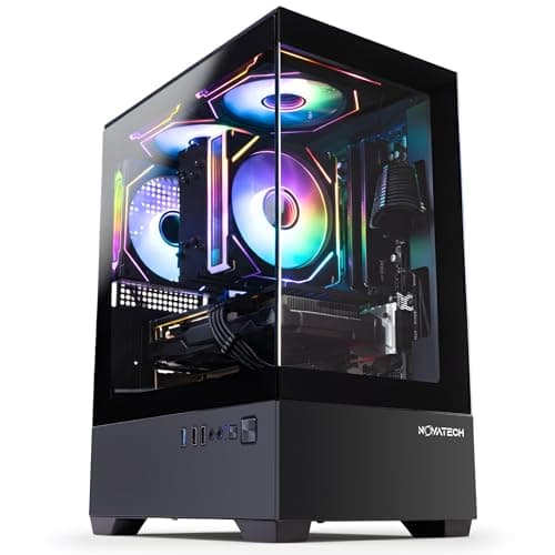 NOVATECH Prism - Prebuilt Gaming PC Desktop Computer - Radeon RX580 - Xeon i7 3.5GHz - 16GB RAM - 512GB SSD WiFi/BT, Win 11 - Gaming Computer Tower - Pre Built PC Gaming - 1 Year Warranty