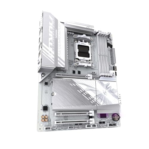 GIGABYTE B850 AORUS Elite WIFI7 Ice Motherboard - AMD Ryzen 9000 Series Processors, 12+2+1 Phase Digital VRM, up to 5200MHz DDR5 (OC), 1xPCIe 5.0 + 2xPCIe 4.0 M.2, LAN 2.5, WiFi 7, USB 3.2 Gen 2x2 3